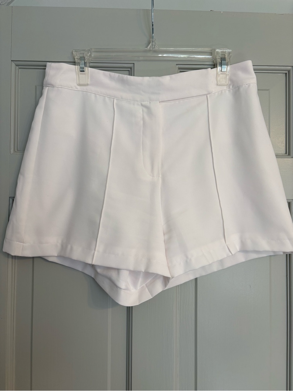 TCEC Large White High-Waist Tailored Shorts